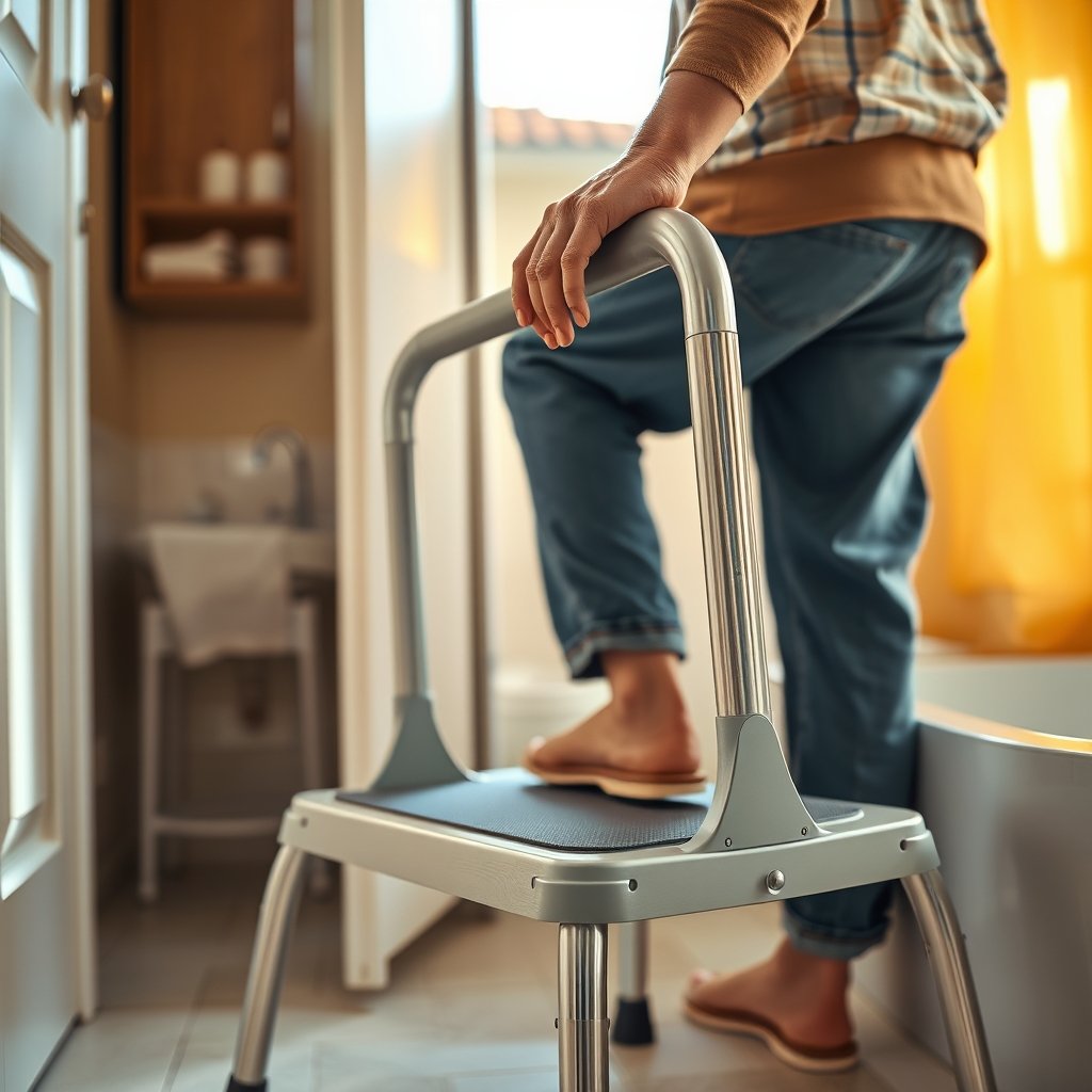 step stool in action