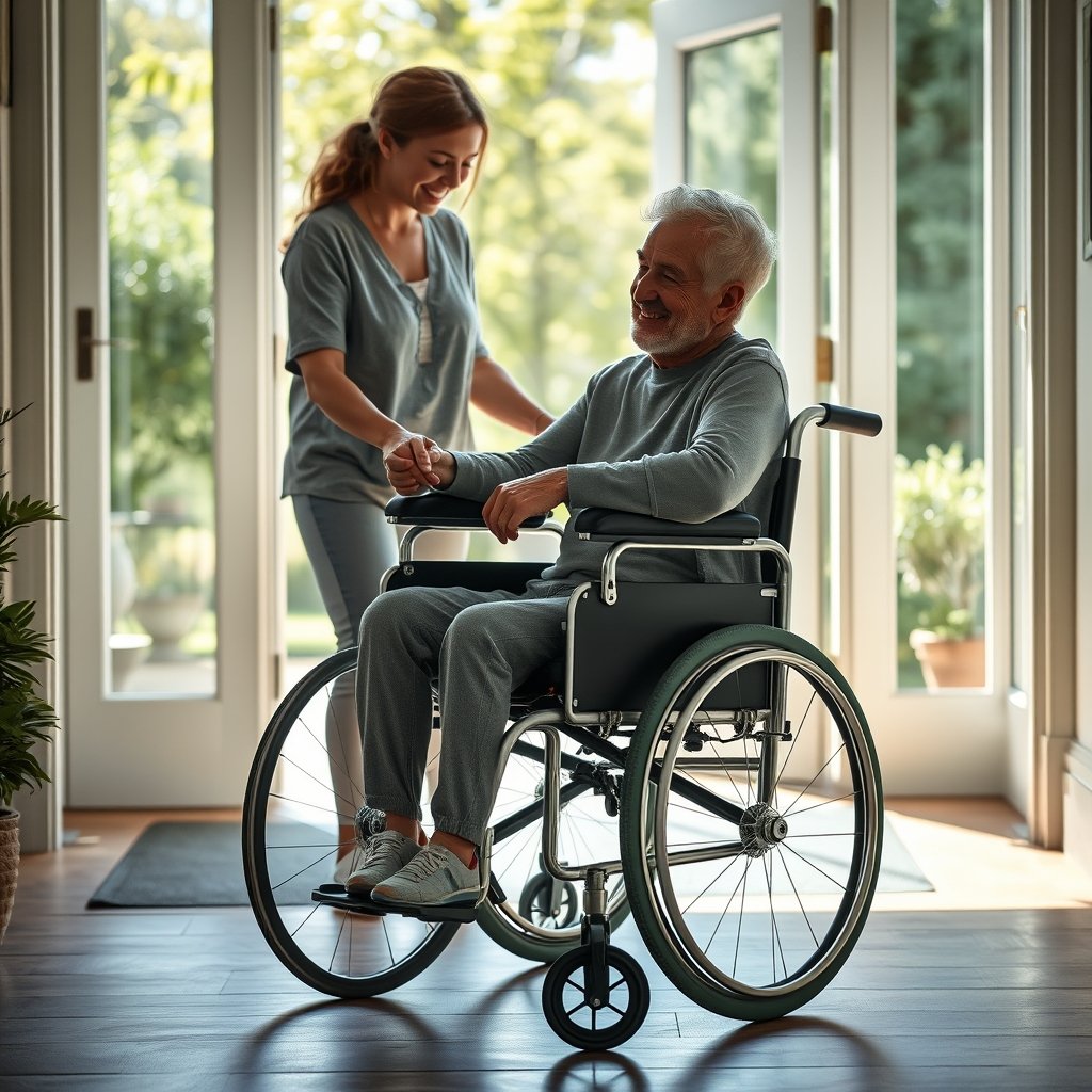 transport wheelchair in action