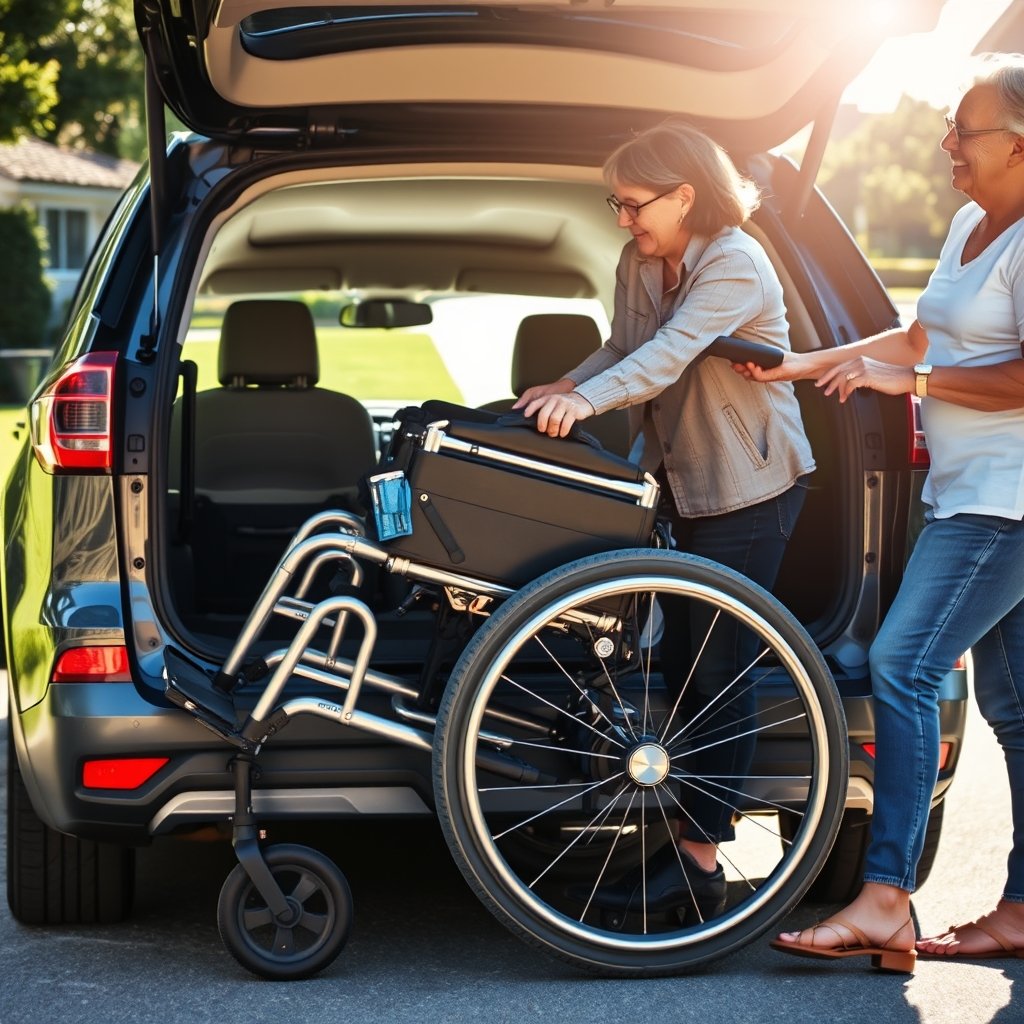 transport wheelchair in action