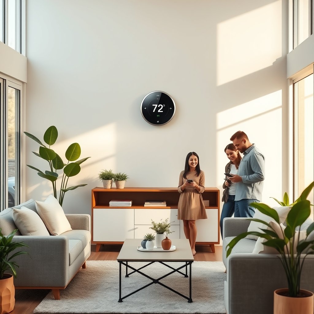 smart thermostat product view