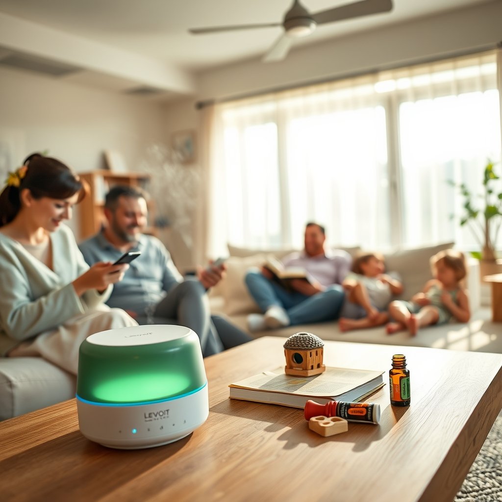 smart humidifier in action