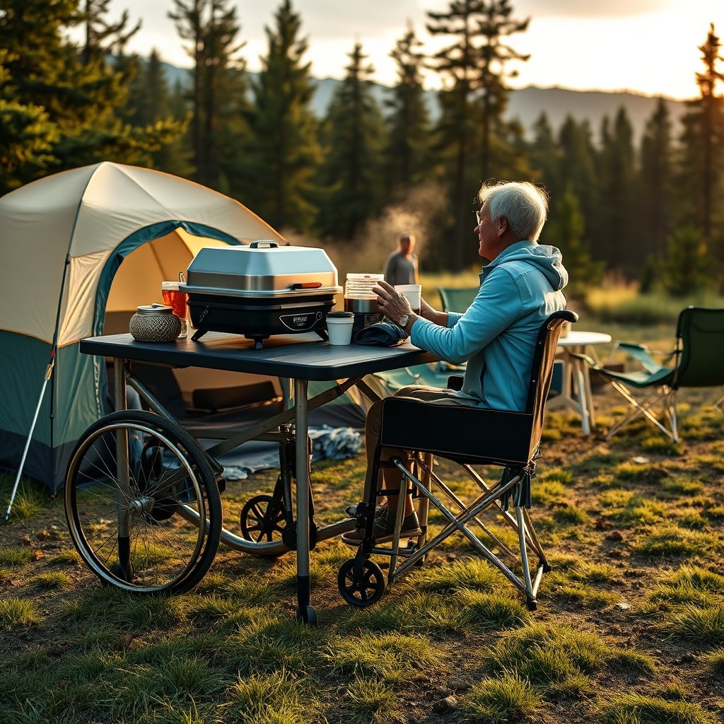 folding table in action
