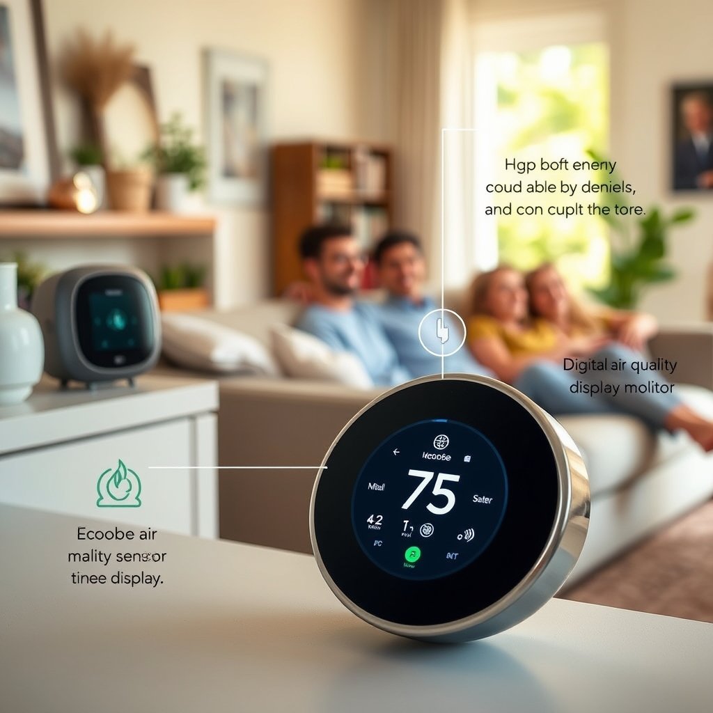 smart thermostat in action