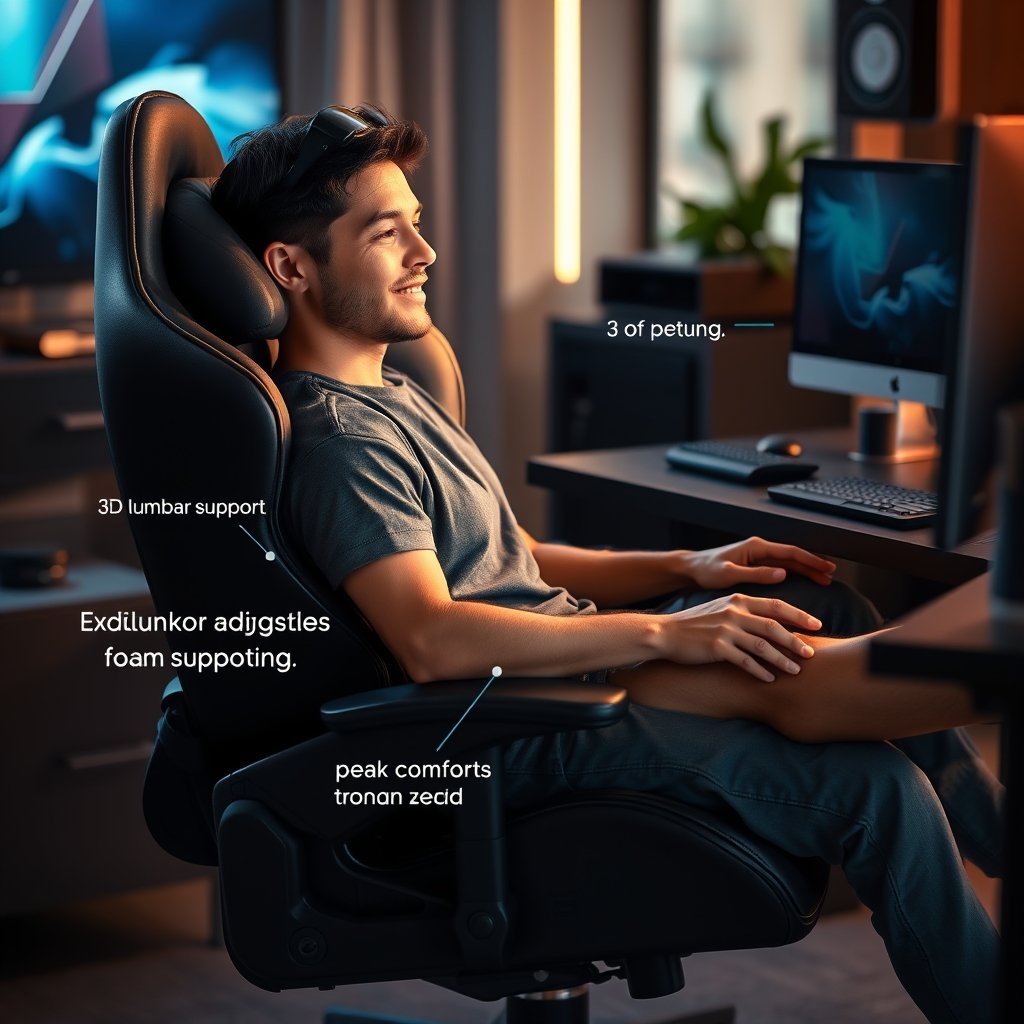gaming chair in action