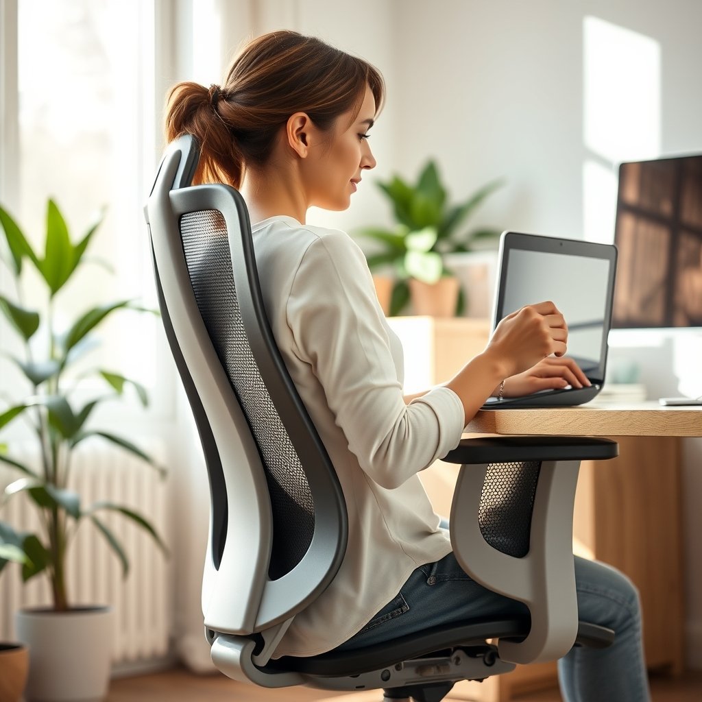 ergonomic chair in action
