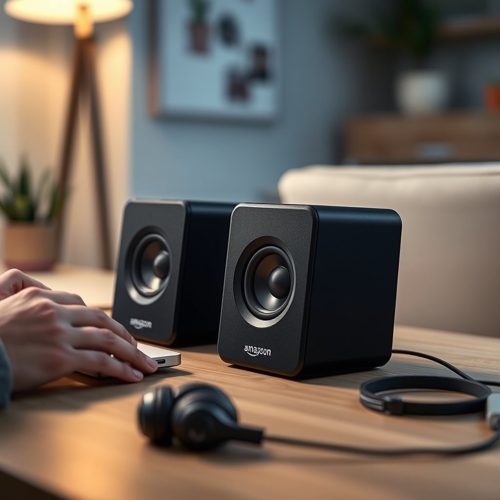 computer speakers in action